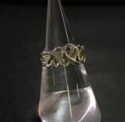 Tiffany & Co. Silver 925 Triple Loving Heart Ring I