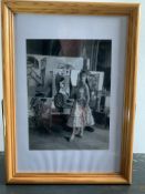 Framed Original Photograph of Brigitte Bardot and Picasso