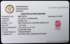 Pink Tourmaline, 1.38 CT
