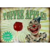 Toffee Apples Vintage Traditional Fairground Stalls & Rides Metal Wall Art