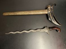 Indonesian Maduran Java Surkarta Ceremonial Keris With Scabbard