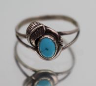 Vintage Silver Turquoise Ring