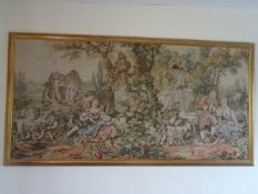 Vintage Framed Tapestry 3x6 Foot
