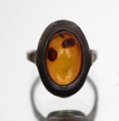 Vintage Oval Amber Ring