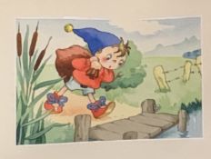 Original Artwork For Noddy Book/Comic. 1/6 of A Page Unique Big Ears Gifts