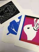 Fifteen (15) Screenprints of Three Sorts After Matisse - Signed In Plate.
