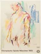 Oskar Kokoschka (b1886-1980) Munich 1972 Olympic Games, ‘Get Ready’.. Lithograph, Signed