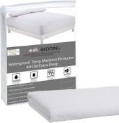 10 x Brand New MAK Bedding Waterproof Terry Mattress Protectors 40cm Extra Deep Small Double