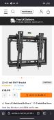 pallet of TV wall brackets, bike holders, desk arm mounts, laptop stands, etc