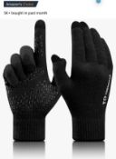 Trendoux Soft Warm Touch Screen Winter Thermal Gloves Men Women, Non-slip Grip, Elastic Cuff, Kni...