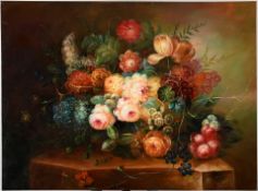 Original Still Life Painting On Canvas Board