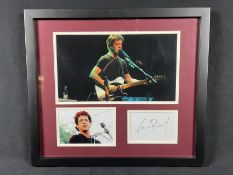 Lou Reed Signed Card