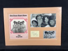 The Crystals Shed Plus Da Doo Ron Ron Sheet Music Display