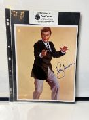 Roger Moore Signed 8x10