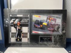Seb Vettel Signed 8x10 Photograph Mounted Display