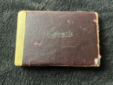 Autograph book with various signatures incuding Chico Marx, Mary Martin, Janet Leigh, Tony Curtis,