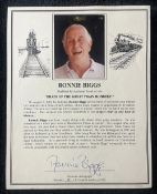 Ronnie Biggs Signed