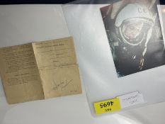 Yuri Gagarin Signed Document