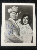 Larry Hagman & Linda Gray Signed