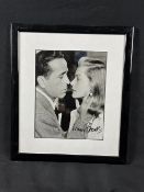Lauren Bacall Signed Framed