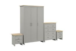 4 Drawer Chest of Drawers - Grey (TEO-00023 2-4)