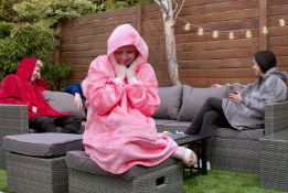 Oversized Ultra-Soft Fleece Snuggle Hoodie - Light Pink (AQA-00116)