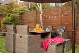 8-Seater Monument Rattan Set - Brown (GIT-00185)