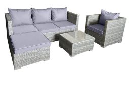 5-Seater Canonbury Rattan Sofa Set - Grey (NBN-00024)
