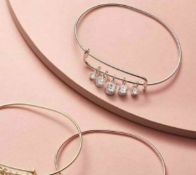 Brand New Avon Katie Crystal Bangle Silver Plated