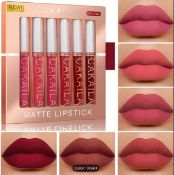 6Pcs Long-Lasting Matte Liquid Lipstick Set - 24Hr Waterproof, Smudge-Proof