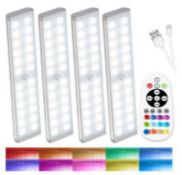 LED Under Cabinet Kitchen Lights Wireless, RGB Motion Sensor Lights Indoor Rechargeable, LED Clos...