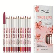 12 Piece No Smudge Silky Smooth Lip Liner Pencil, Long Lasting Lip Pencil, Moisturizing Waterproo...
