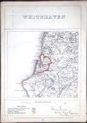 Whitehaven Cumbria Boundary Commission 157-Year-Old Antique Map.