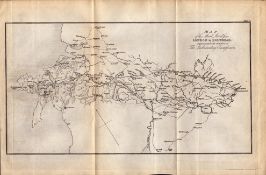 Mail Road London To Holyhead King George IV 198 Years-Old Antique Map.