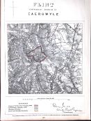 Flintshire Caergwyle District Wales Boundary Commission 157-Year-Old Antique Map.