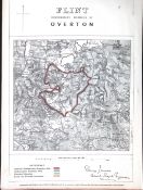 Flintshire Overton District Wales Boundary Commission 157-Year-Old Antique Map.