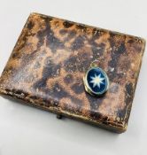 Vintage 9ct Gold and Blue Enamel Oval Locket 2.35g 2cm