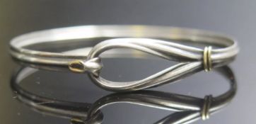 Tiffany & Co. 925 Silver and 18ct Gold Twist Hook & Eye Bracelet