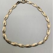Pretty Vintage 9ct Gold Designer Unusual Link Bracelet 18cm 2.20gm