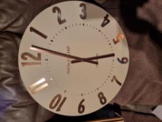 Brand New & Boxed Thomas Kent Mulberry Grand Wall Clock Rose Gold- 20 inch/50cm No VAT