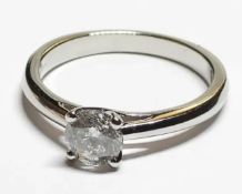 Diamond Solitaire Ring 0.97 ct , Platinum