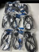 9x C2G 2m Universal 90 DEG Power Cord