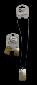 12 x Genuine Mother of Pearl Necklace and Earing Sets L 11b