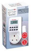 10 x Powatron Electrical Plug In LCD Timer Socket L3a