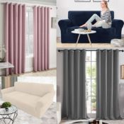12 x Curtains & Slipcovers Mixed Lot - RRP £319.95