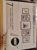 New & Boxed J Lewis Gallery Set Multi-Aperture Wood Photo Frames & Mounts, 7 Photo, No VAT JL£65
