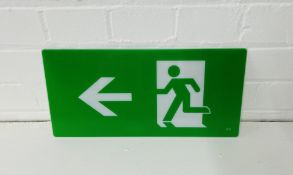 10 x Brand New Acrylic/Plastic Fire Exit Sign 38cm x 19cm