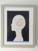 David Shrigley OBE (b 1968) ‘Its Better If’ Offset Lithograph, Mini Series Framed, Edition, 2022