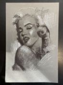 Original Mario Mendoza Set of 5 Sketch Drawings - Marilyn Monroe, Sinatra, Elvis