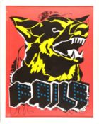 Faile(b 1975 & 76) 'Dog, Black Light Edition', Colour Screenprint, Signed In Pencil, Editioned, 2...